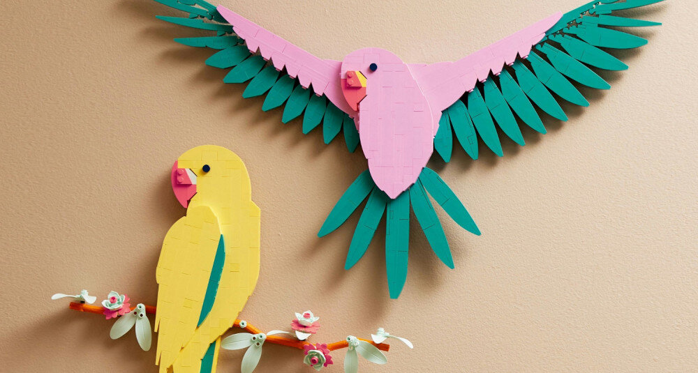 KLOCKI LEGO ART KOLEKCJA ZWIERZĄT - PAPUGI ARY 31211 grafika na ścianę powieszenie