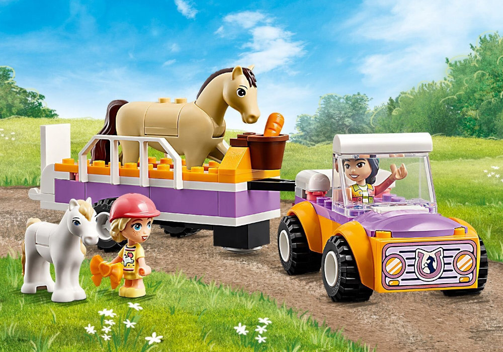 LEGO 42634 Friends Przyczepka dla konia i kucyka zabawa edukacja rozwój wyposażenie kreatywność