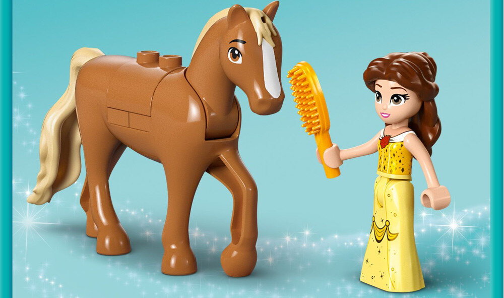 KLOCKI LEGO DISNEY PRINCESS BRYCZKA Z OPOWIEŚCI BELLI 43233 konik minilaleczka pierścionki