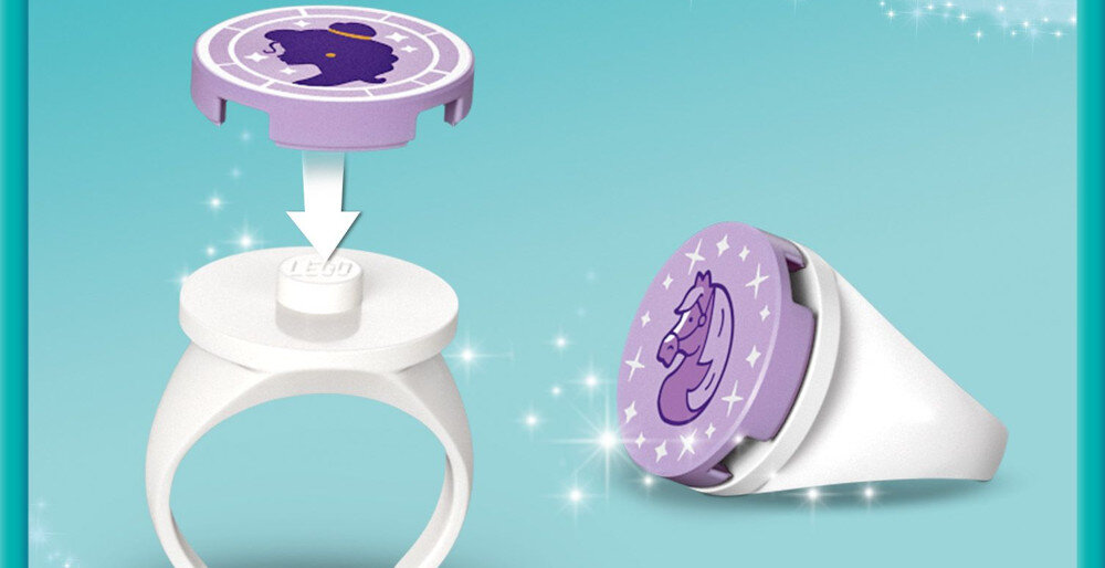 KLOCKI LEGO DISNEY PRINCESS BRYCZKA Z OPOWIEŚCI BELLI 43233 pierścionki