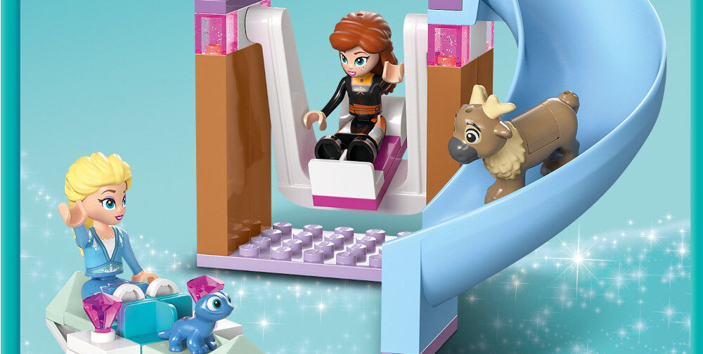 KLOCKI LEGO DISNEY PRINCESS LODOWY ZAMEK ELZY 43238 zamek zjazd huśtawka