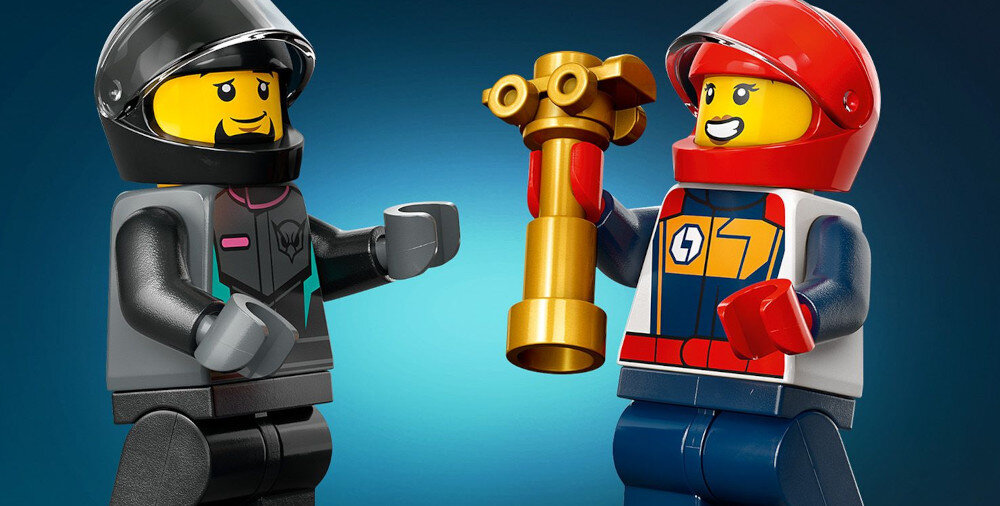 KLOCKI LEGO CITY GOKARTY I KIEROWCY WYŚCIGOWI 60400 dwie minifigurki