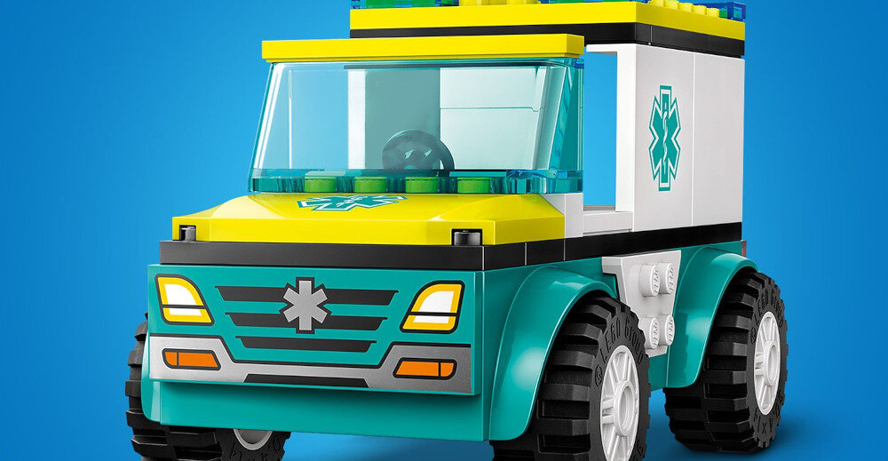KLOCKI LEGO CITY KARETKA I SNOWBOARDZISTA 60403 pojazd karetka opony
