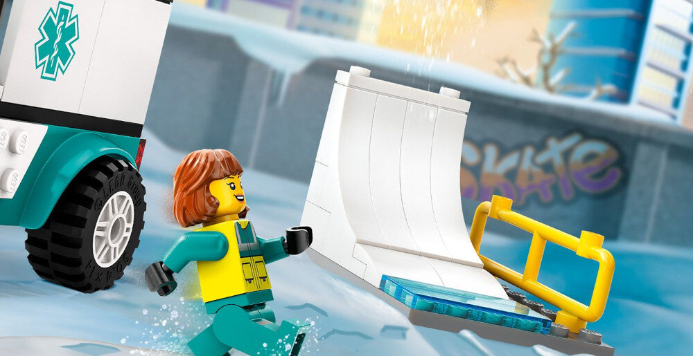 KLOCKI LEGO CITY KARETKA I SNOWBOARDZISTA 60403 skatepark