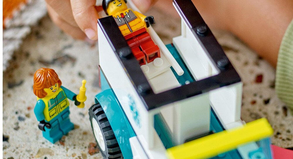 KLOCKI LEGO CITY KARETKA I SNOWBOARDZISTA 60403 nosze strzykawka