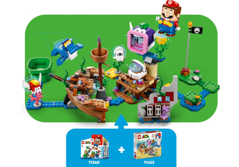 LEGO 71432 Super Mario Przygoda Dorriego we wraku - zestaw rozszerzający zabawa edukacja rozwój wyposażenie kreatywność
