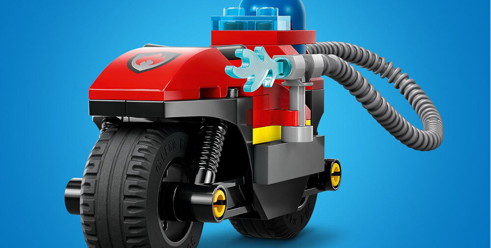 KLOCKI LEGO CITY STRAŻACKI MOTOCYKL RATUNKOWY 60410 motocykl gaśnica opony