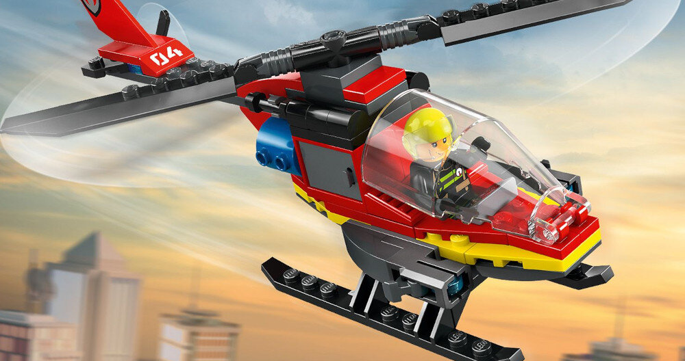 KLOCKI LEGO CITY STRAŻACKI HELIKOPTER RATUNKOWY 60411 figurka