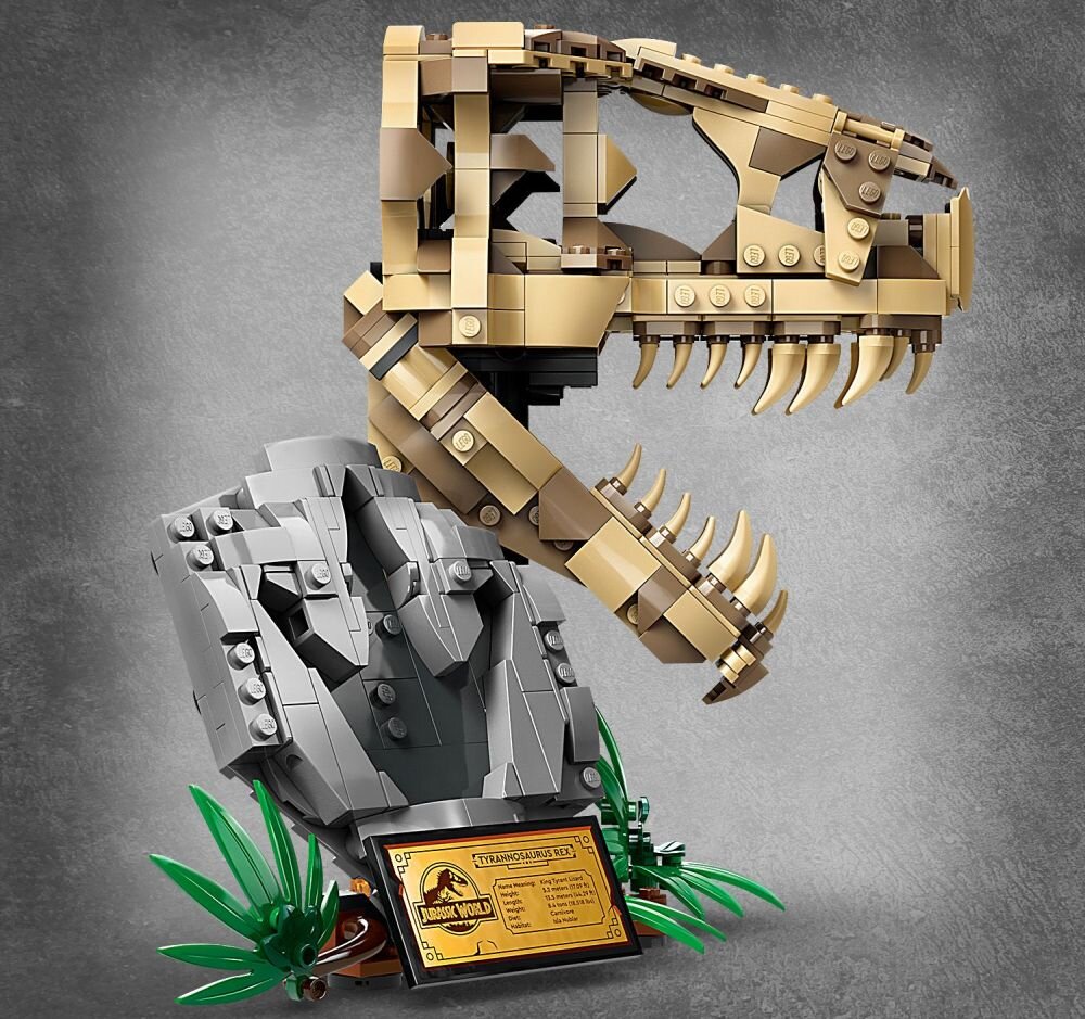 LEGO 76964 Jurassic World Szkielety dinozaurów — czaszka tyranozaura klocki elementy zabawa łączenie figurki akcesoria figurka zestaw