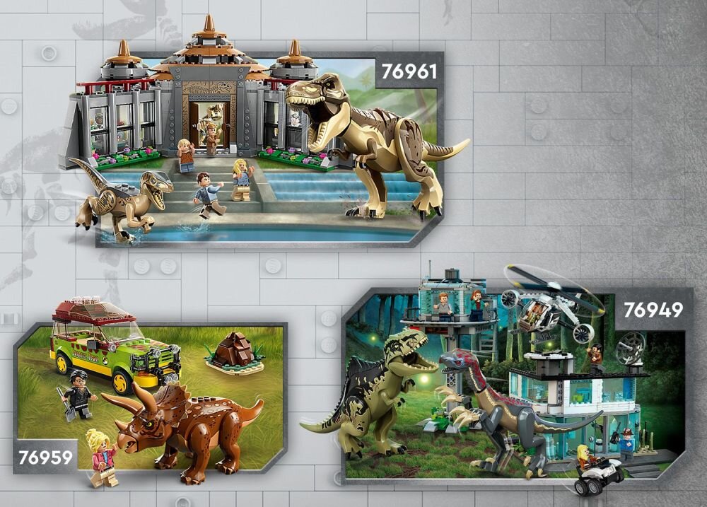 LEGO 76964 Jurassic World Szkielety dinozaurów — czaszka tyranozaura klocki elementy zabawa łączenie figurki akcesoria figurka zestaw
