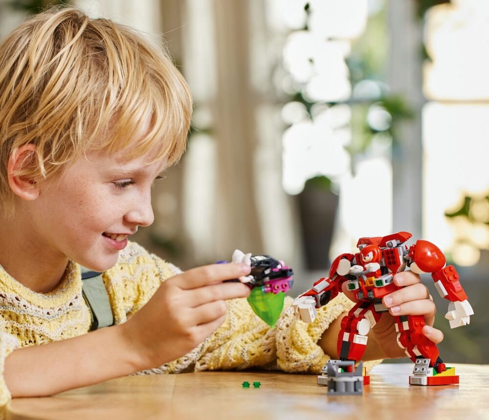 LEGO 76996 Sonic the Hedgehog Knuckles i mech-strażnik klocki elementy zabawa łączenie figurki akcesoria figurka zestaw