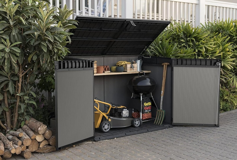 Skrzynia ogrodowa KETER Premier Jumbo 255854 latwe utrzymanie czystosci system JUST CLICK AND GO montaz na zatrzaski