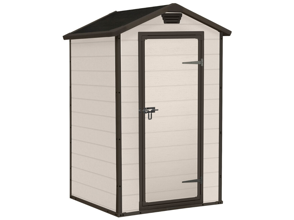 Domek narzędziowy KETER Manor 4x3 Beżowy 128 x 94 x 196 cm do przechowywania elegancki praktyczny wymiary wewnetrzne 128 x 94 x 196 cm podloga 1,32 m2