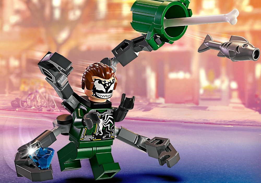 LEGO 76275 Marvel Pościg na motocyklu: Spider-Man vs. Doc Ock zabawa edukacja rozwój wyposażenie kreatywność
