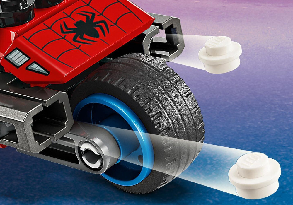 LEGO 76275 Marvel Pościg na motocyklu: Spider-Man vs. Doc Ock zabawa edukacja rozwój wyposażenie kreatywność
