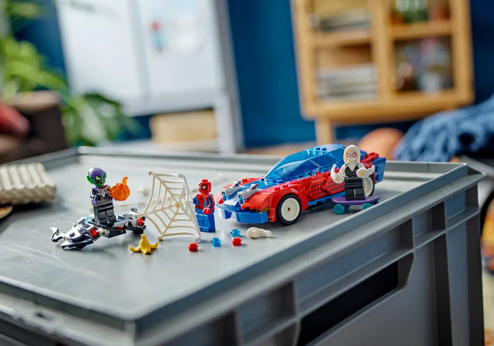 LEGO 76279 Marvel Wyścigówka Spider-Mana i Zielony Goblin zabawa edukacja rozwój wyposażenie kreatywność
