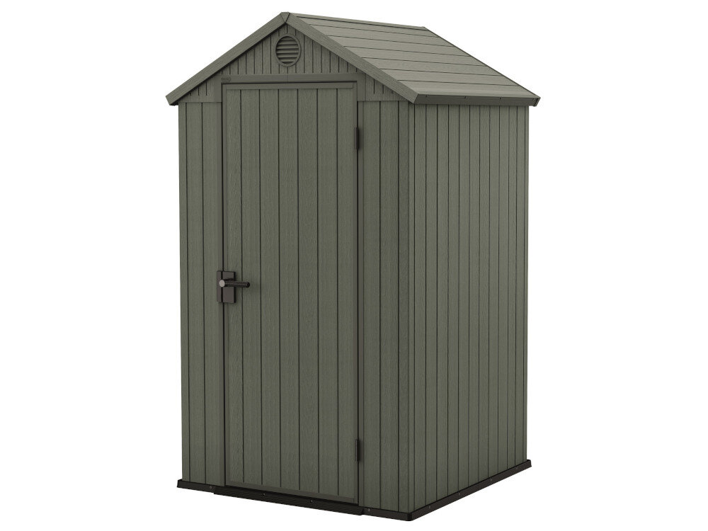 Domek narzędziowy KETER Darwin 4x4 Zielony 125.8 x 117 x 205 do przechowywania elegancki praktyczny wymiary 118 x 116,7 x 205 cm w zielonym kolorze