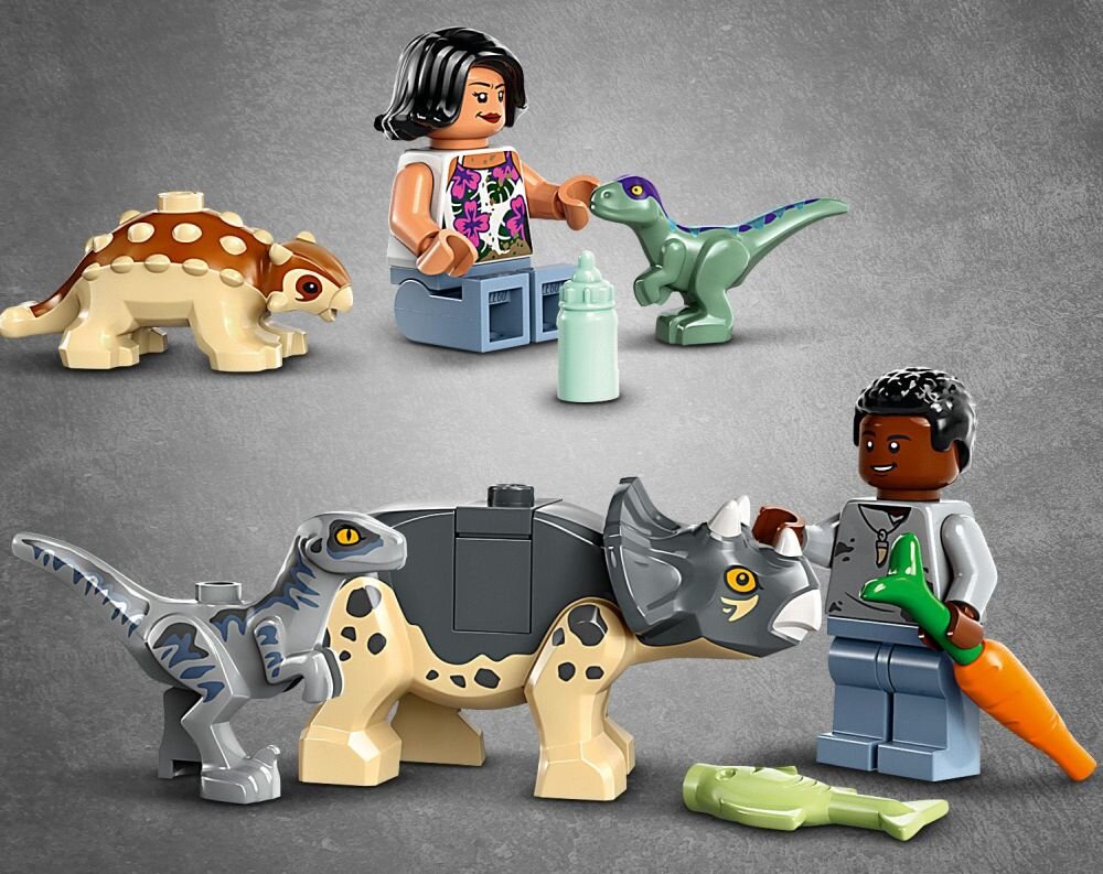 LEGO 76963 Jurassic World Centrum ratunkowe dla małych dinozaurów klocki elementy zabawa łączenie figurki akcesoria figurka zestaw
