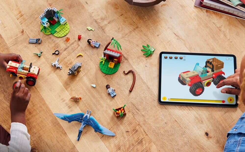 LEGO 76963 Jurassic World Centrum ratunkowe dla małych dinozaurów klocki elementy zabawa łączenie figurki akcesoria figurka zestaw