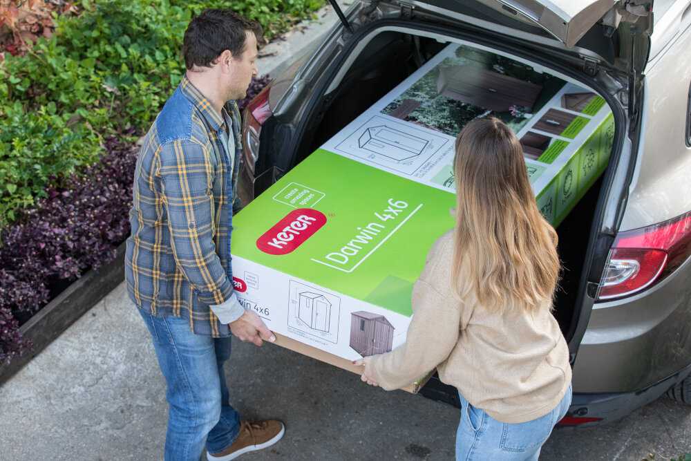 Domek narzędziowy KETER Darwin 4x6 Oliwkowy 125.8 x 184.5 x 205 cm wzmocniona konstrukcja drzwi mozliwosc zastosowania klodki solidna struktura silne podmuchy wiatru ochrona przed szkodliwym dzialaniem promieni UV wytrzymaly dach podłoga o maksymalnym obciążeniu do 150 kg/m2 odpornosc na przeciazenia