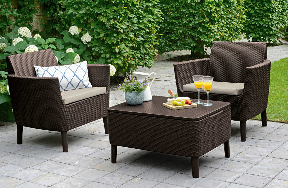 Zestaw mebli ogrodowych KETER Salemo 258969 Brązowy wysoka odpornosc na skrajne warunki atmosferyczne