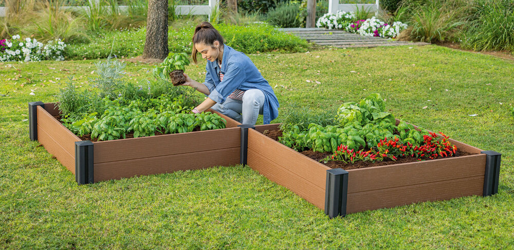Donica modułowa KETER Vista 252530 Brązowy z wysokiej jakosci tworzywa sztucznego EVOTECH odpornosc na uszkodzenia mechaniczne nie blekna nie pekaja