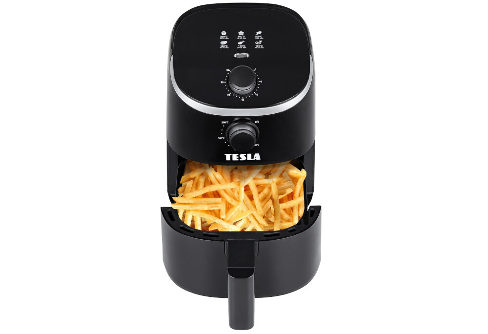 Frytkownica beztłuszczowa TESLA AirCook Q20 Czarno-srebrny Air Fryer gorace powietrze pojemnosc litry