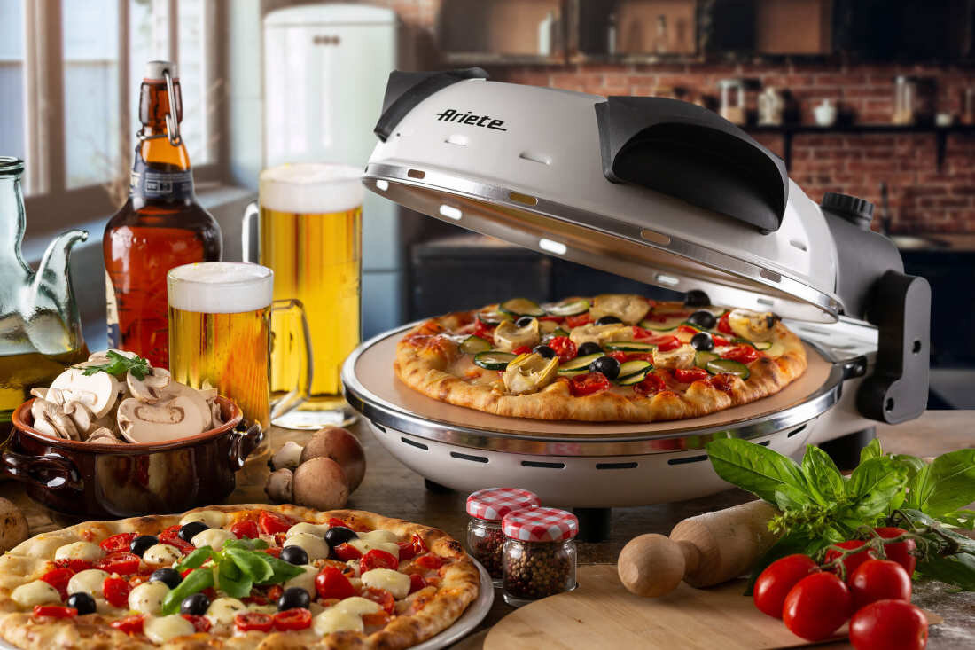 Piec do pizzy ARIETE 918 00 1200W średnica 33 cm Biały CZAS TEMPERATURA