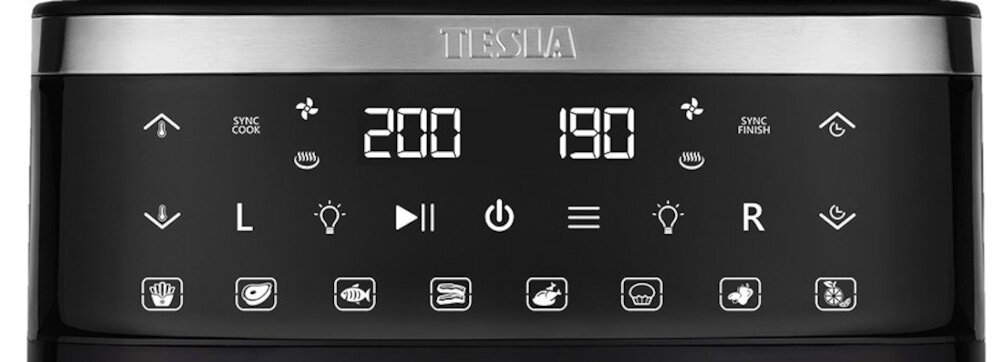 Frytkownica beztłuszczowa TESLA AirCook Dualzone Q450 XXL Czarno-srebrny Air Fryer jakosc litraz design