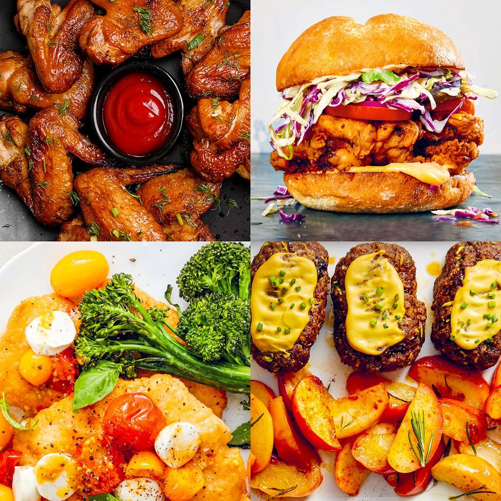 Frytkownica beztłuszczowa TESLA AirCook Grill QG600 Czarno-srebrny Air Fryer moc dzialanie mniej tluszczu