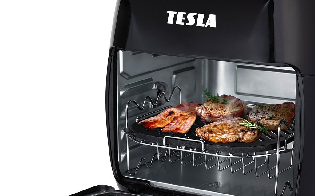 Frytkownica beztłuszczowa TESLA AirCook Grill QG600 Czarno-srebrny Air Fryer metalowa obudowa trwalosc