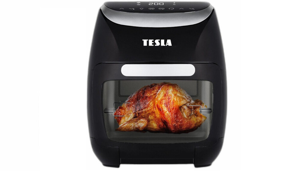 Frytkownica beztłuszczowa TESLA AirCook Grill QG600 Czarno-srebrny Air Fryer automatyczne wylaczanie zakres