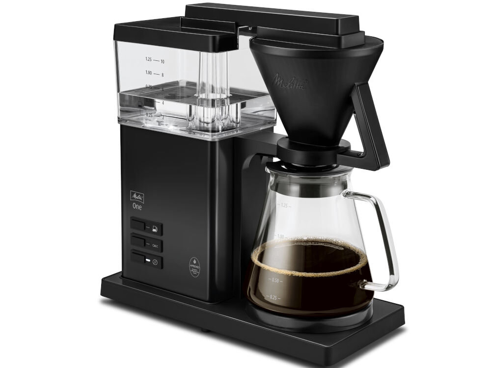 Ekspres MELITTA One 1031-02 Czarny przyjemnośc picia gorąca aromatyczna kawa grzałka optymalna temperatura parzenia utrzymanie temperatury idesalnie gorąca pełna smaku kawa 