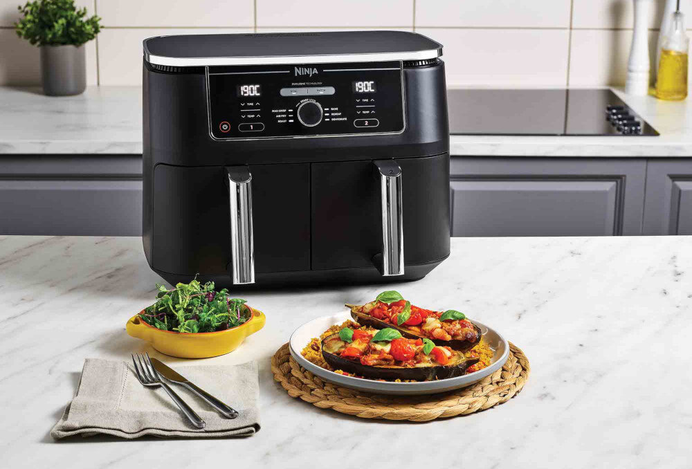 Frytkownica beztluszczowa NINJA Foodi AF400EU XXL Air Fryer z podwojnym koszem latwa obsluga