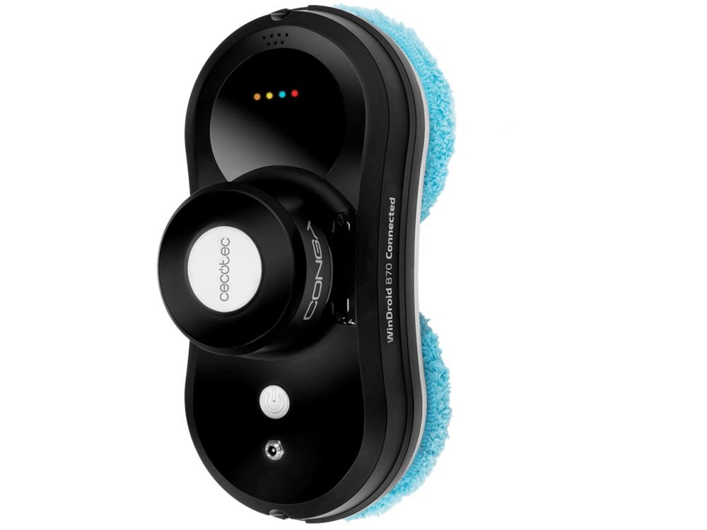 Robot do mycia okien COCOTEC Conga WinDroid 870 Connected T inteligentne urządzenie użyta technologia potrójny system bezpieczeństwa ekologiczne rozwiązania komfort efektywność mozliwość sprzatania