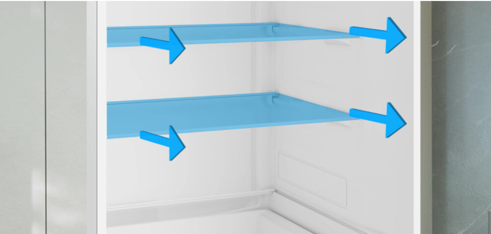 LODÓWKA BEKO RDSO206K31WN półki EasyPull system regulacja wysokość wygoda miejsce dostosowanie