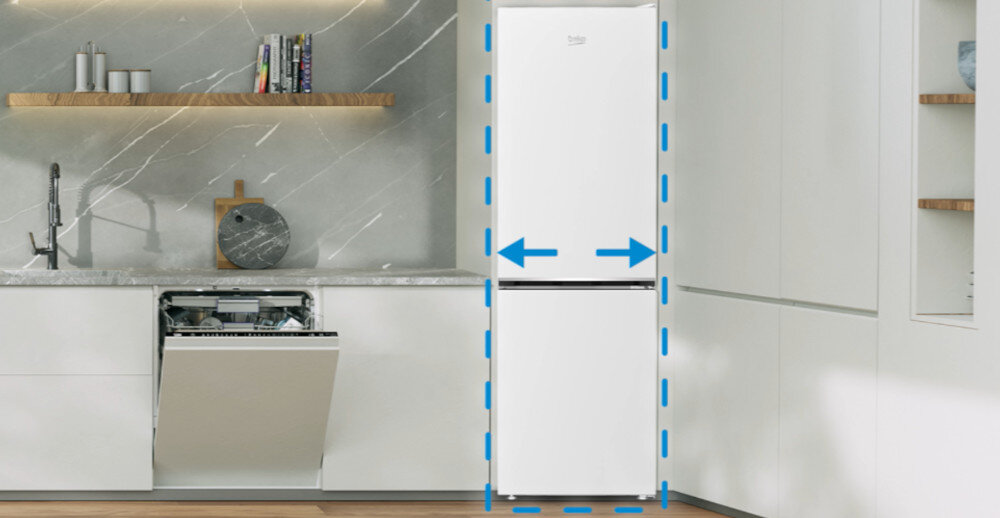 LODÓWKA BEKO RDSO206K31WN kompaktowa wymiary gabaryty przestrzeń