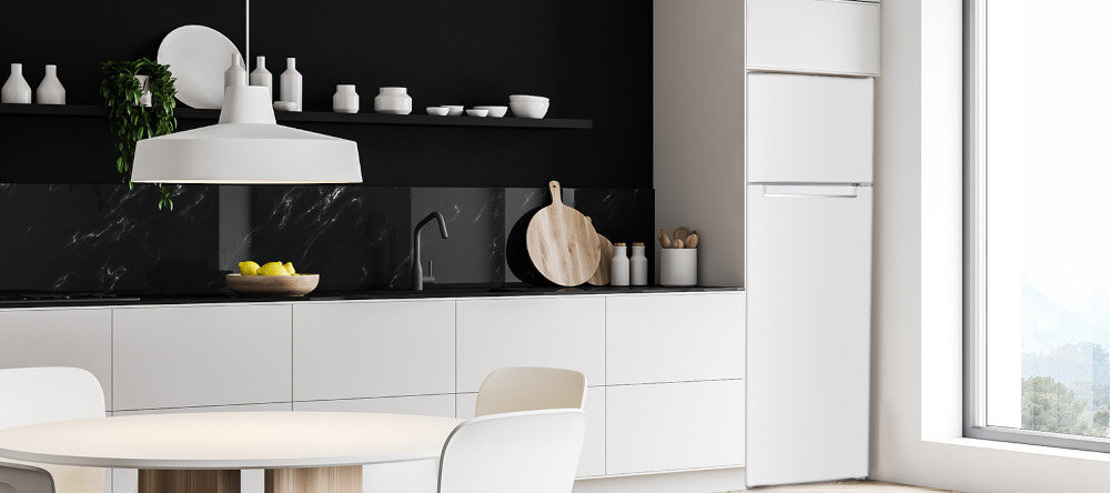 LODÓWKA BEKO RDSO206K31WN design wygląd styl Minimalizm funkcjonalność