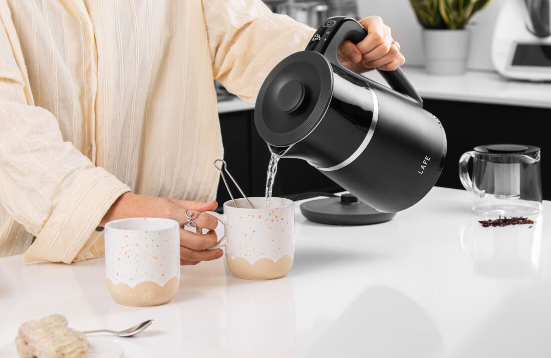 Czajnik LAFE CEG020 Podwójne ścianki bezpieczeństwo komfort użytkowania ochrona przegrzanie izolacja powłoka wysoka jakość