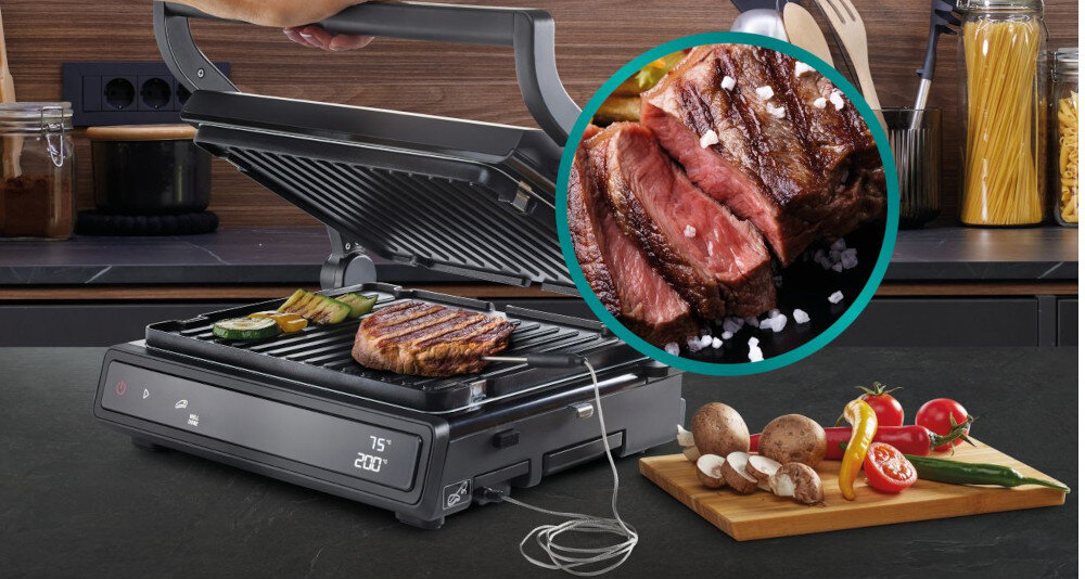 Grill elektryczny HISENSE HCG1600DBT sonda mierząca temperatury