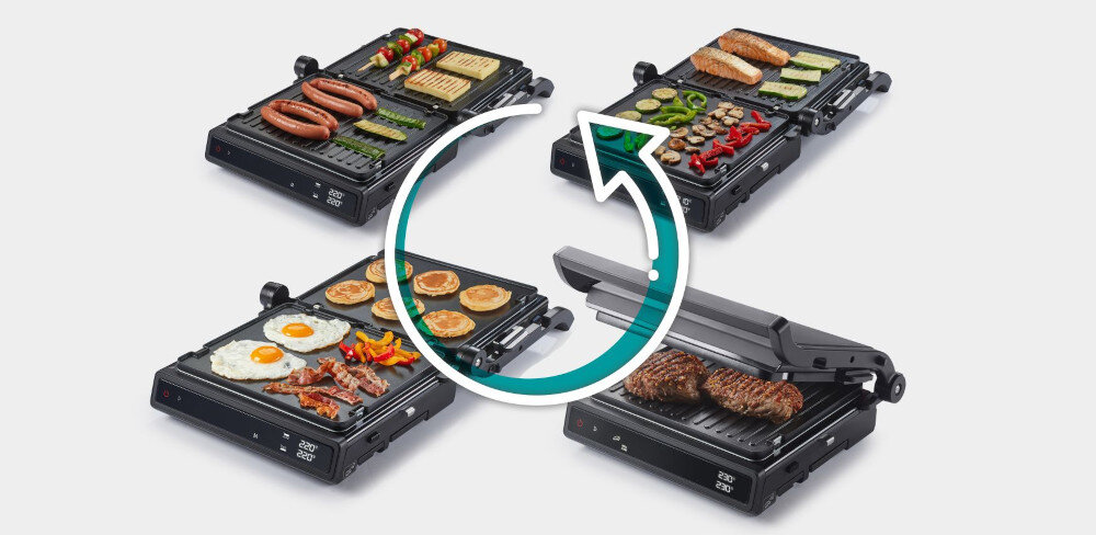 Grill elektryczny HISENSE HCG1600DBT sterowanie temperatury ustawienia