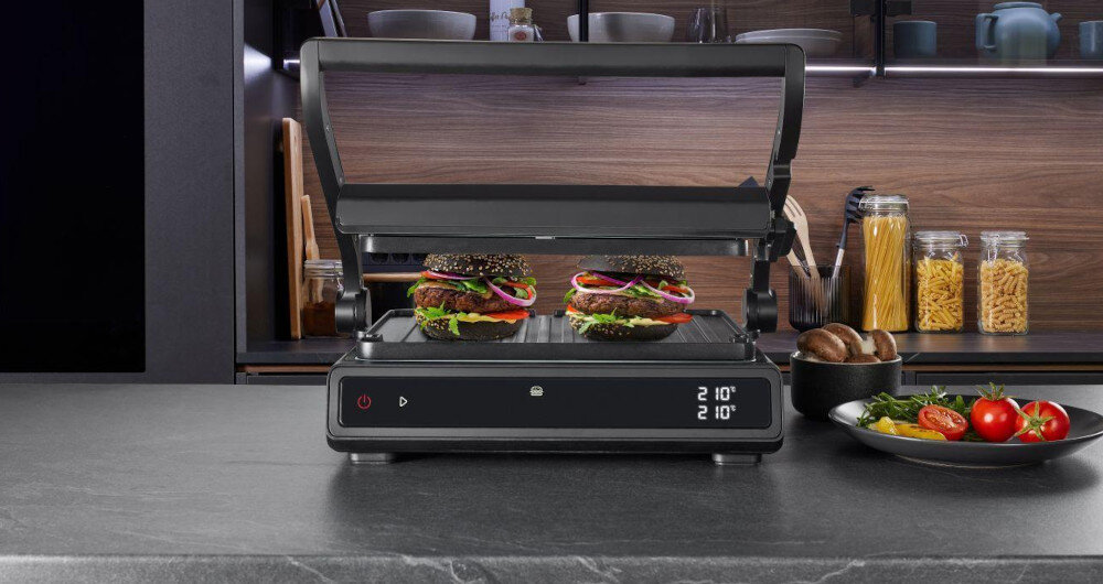 Grill elektryczny HISENSE HCG1600DBT nóżki Antypoślizgowe bezpieczeństwo