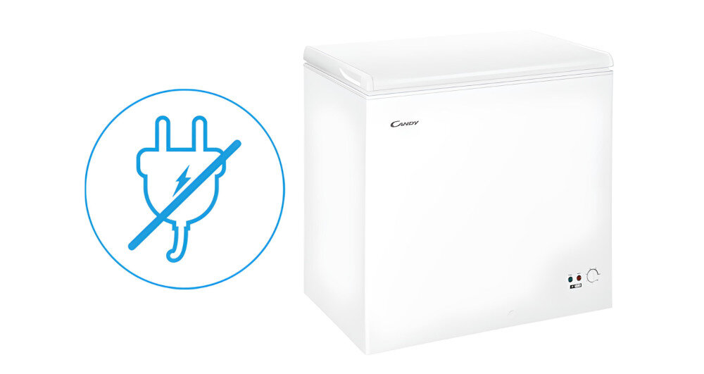 ZAMRAŻARKA CANDY CCHH 200 awaria zasilania bezpieczeństwo ochrona