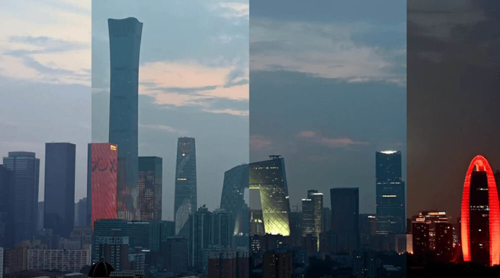 Kamera Xiaomi CW400 montaż ściana sufit słup timelapse zdjęcia poklatkowe, krajobraz miasta w różnych porach dnia