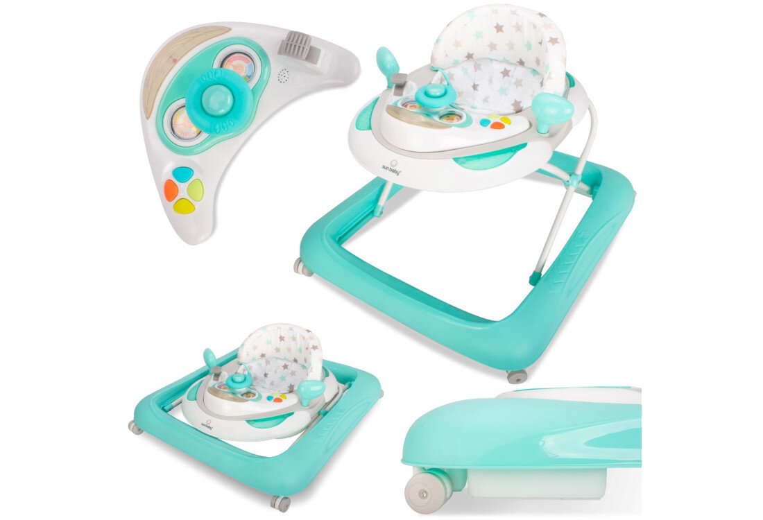 Chodzik SUN BABY Gwiazdki B01.019.1.5 wygląd design tło prezentacja wizualizacja Wspiera ruch i rozwój dziecka