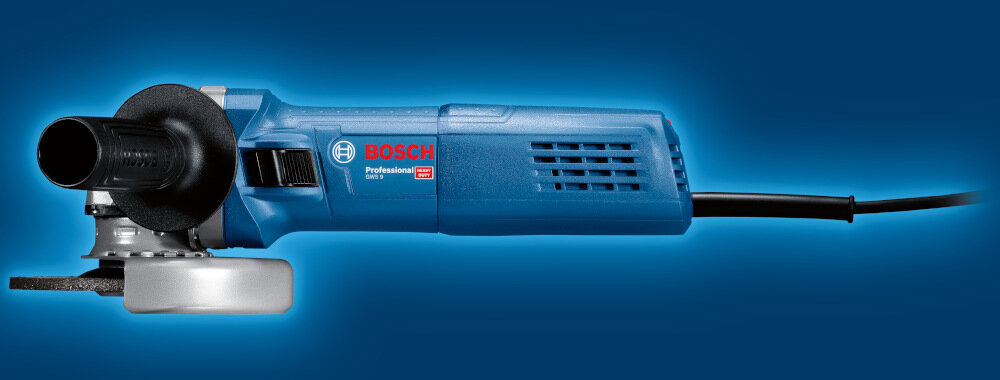 Szlifierka kątowa BOSCH Professional GWS 9-125S + tarcza X-Lock ergonomiczna konstrukcja rekojesci niewielka waga 1,9 kg wygodny uchwyt maly obwod powloka typu SoftGrip