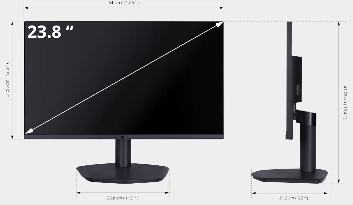 Monitor COOLER MASTER GM238-FFS 23.8 1920x1080px IPS 144Hz 0.5 ms żywe i wyjątkowe kolory zakres barw DCI-P3 na poziomie 90% rozdzielczość Full HD 1920 x 1080 px ultracienka ramka