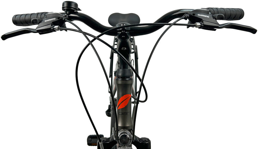 Rower trekkingowy INDIANA X-Road 1.0 M17 28 cali męski Brązowy 2024 kierownica marki Sovereign wspornik marki PROMAX regulowany antyposlizgowy material na manetkach dzwonek