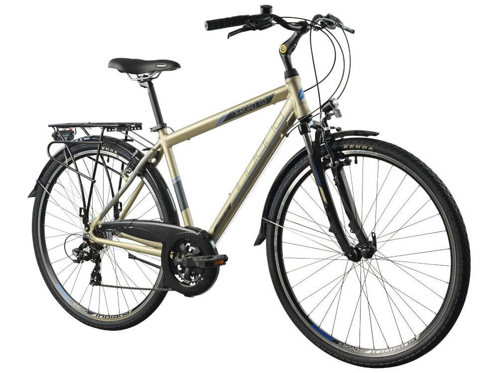 Rower trekkingowy INDIANA X-Road 1.0 M17 28 cali Amar męski Piaskowy do jazdy w miescie i poza miastem po asfalcie i po nieutwardzonych drogach trekkingowa geometria jazda w niemeczacej naturalnej wyprostowanej pozycji