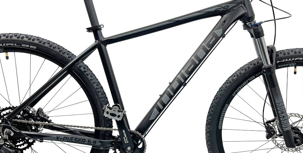 Rower górski MTB INDIANA X-Pulser 5.9 M19 29 cali Czarno-grafitowy komfort jaxdy odpowiednia kontrola nad rowerem rama 19-calowa aluminiowa odporna na korozje rower jest zwinny lekki latwo go podniesc wybor rozmiaru ramy Twoj wzrost mierzony w zrelaksowanej pozycji typ roweru dla osob o wzroscie od 174 do 180 cm